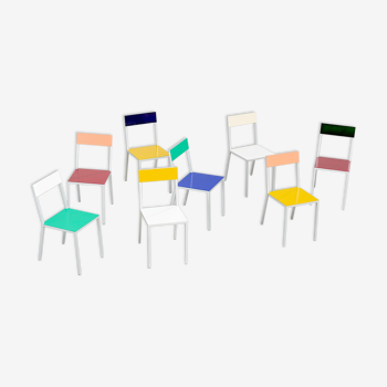 Ensemble de huit chaises Muller Van Severen Valerie Objects