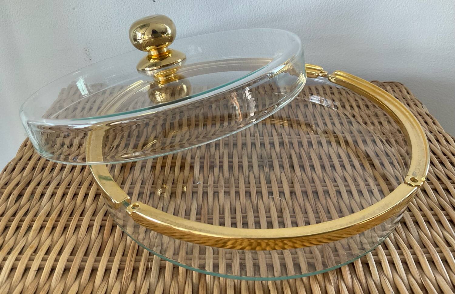 Vintage Hollywood Regency style catchall tray