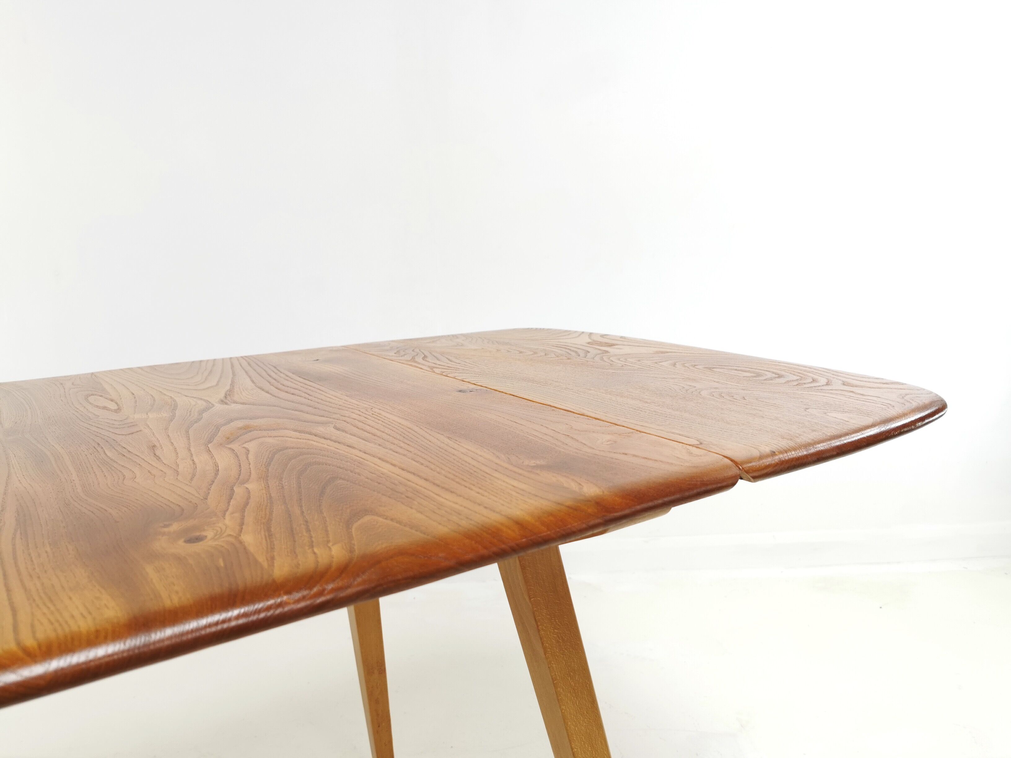 Mid century Ercol beech & elm drop leaf dining kitchen breakfast table