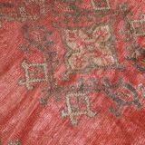 Old Turkish Oushak handmade carpet 274cm x 335cm 1900s, 1B764