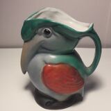 Pichet ancien zoomorphe en porcelaine forme toucan