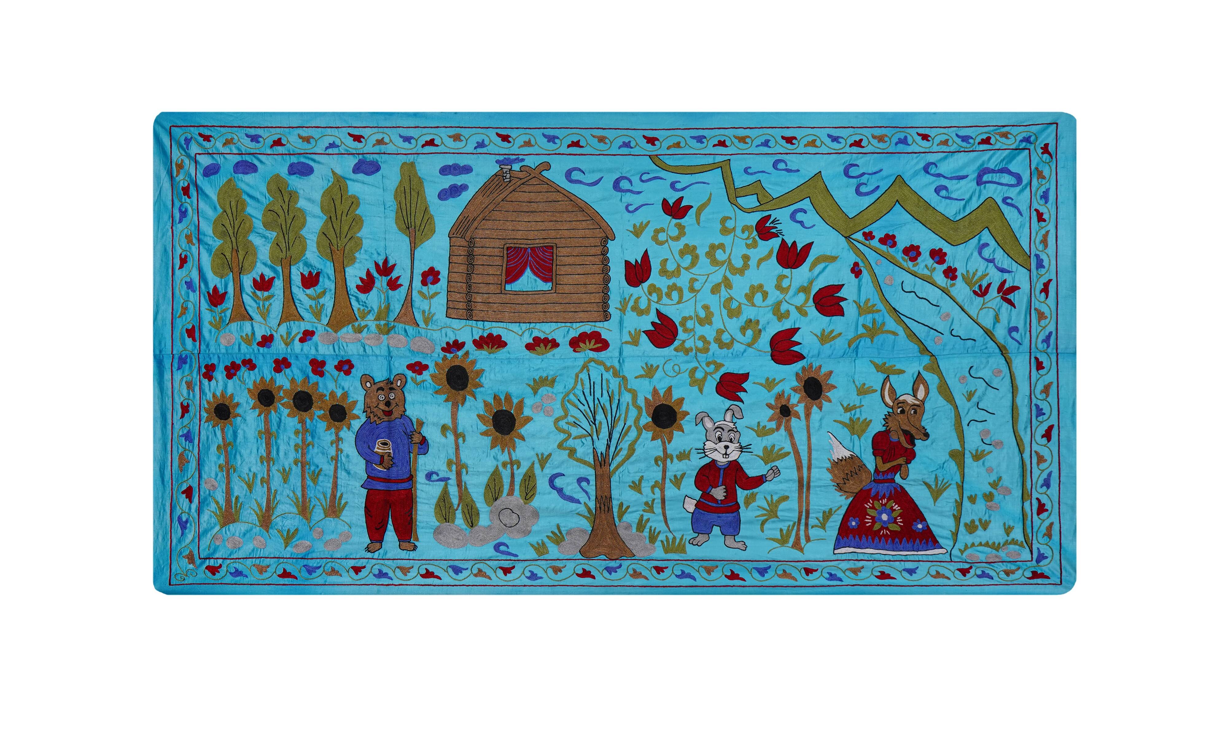 Hand-knotted rug, vintage Turkish rug 103x190 cm