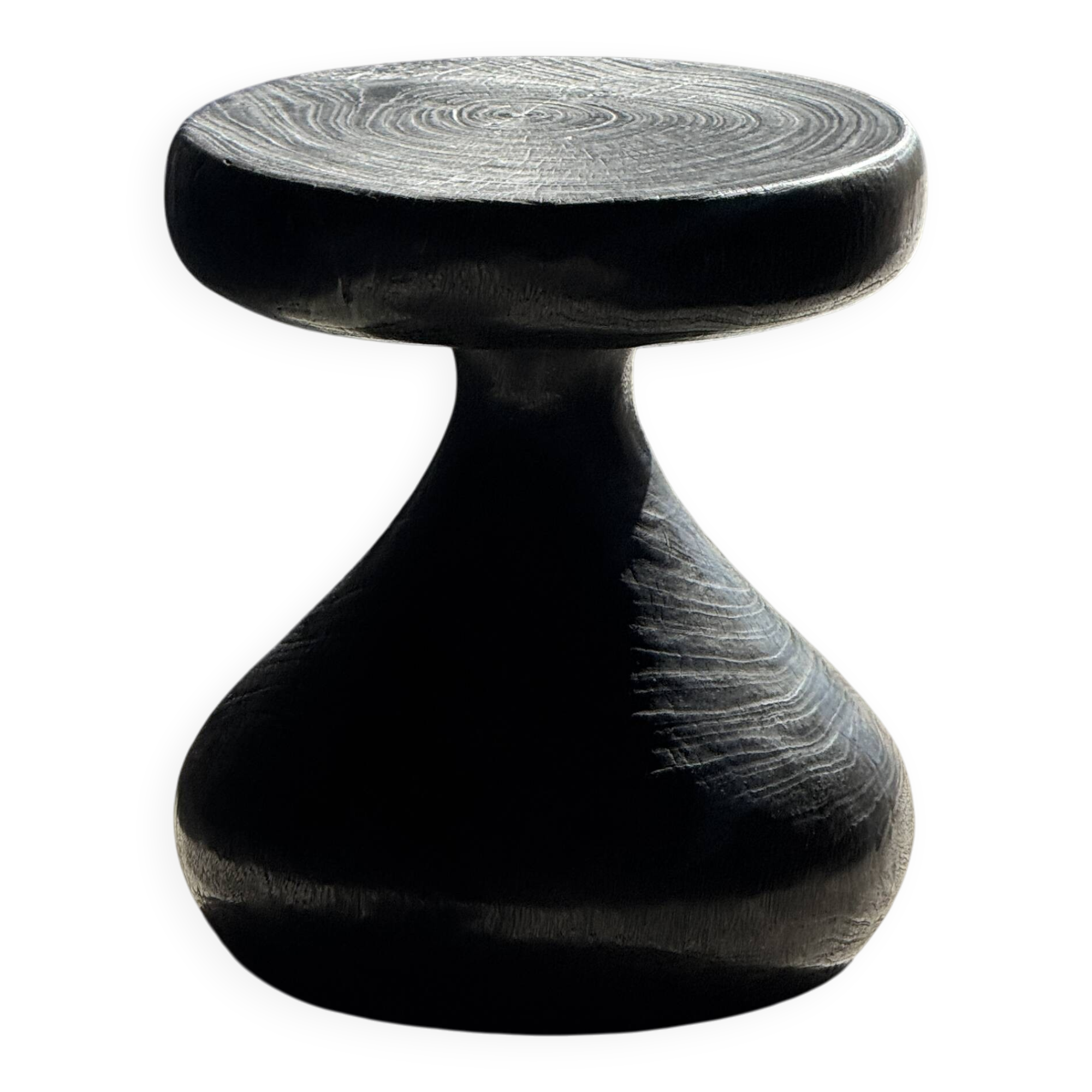 Pawn Black - Stool, side table, end table in solid mango wood.