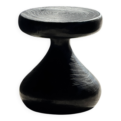 Pawn Black - Tabouret, table d'appoint, bout de canapé en manguier massif e
