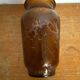 Vintage henkel amber molded glass vase, 1960s, germany