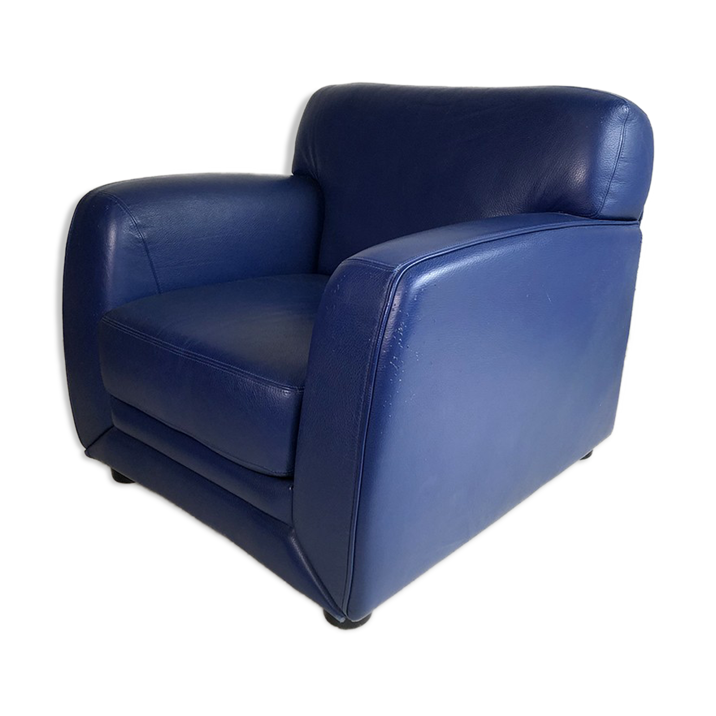 80's Steiner chair in blue leather