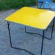 Set of 3 vintage lafuma sun loungers canvas and tubes + table