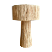 Minimalist rattan bedside lamp size L