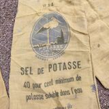 Set of 10 Potasse d'Alsace jute bags