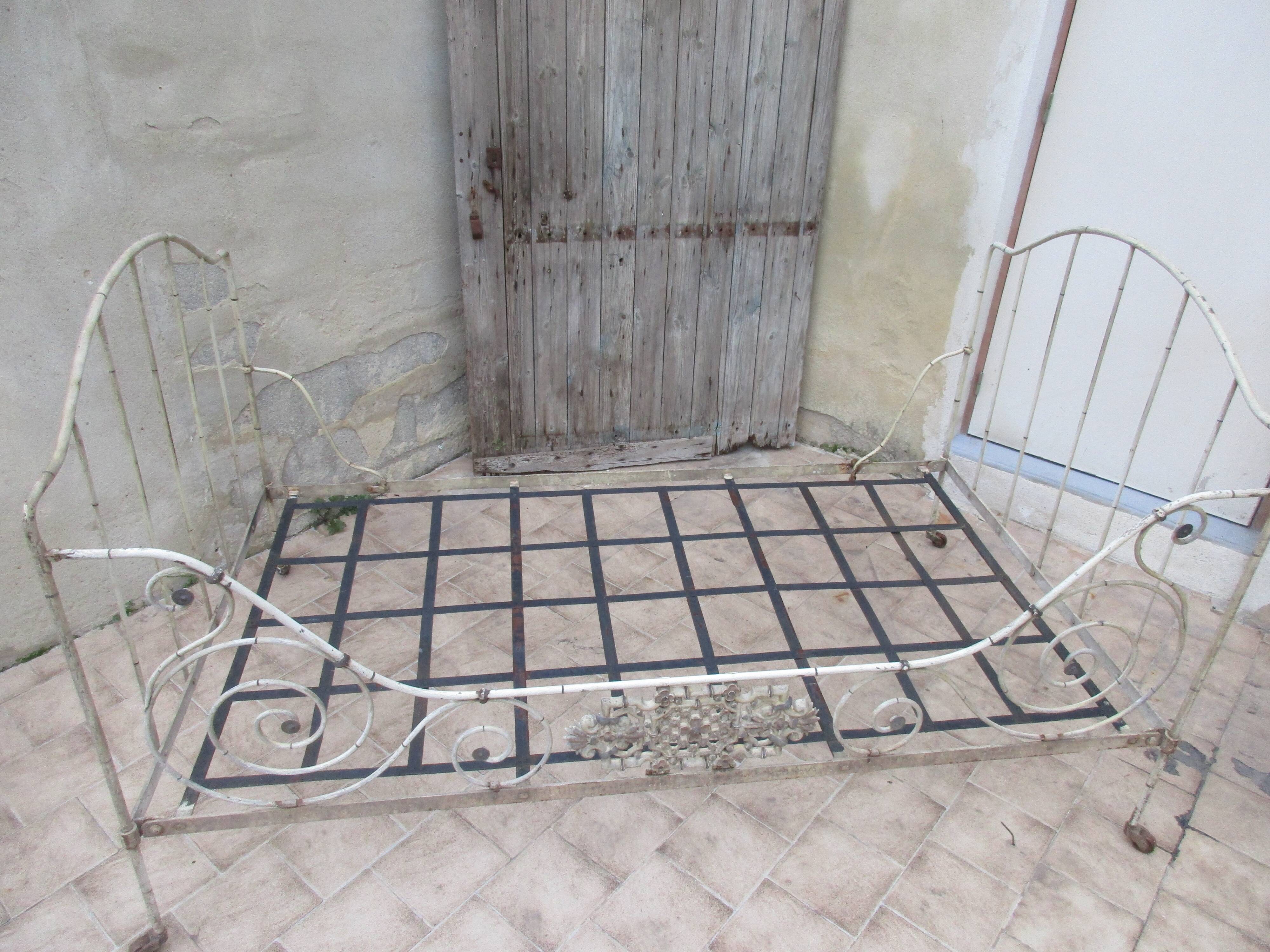 Ancient iron forge bed
