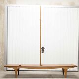 Scandinavian teak cabinet 1960 with mounting plan