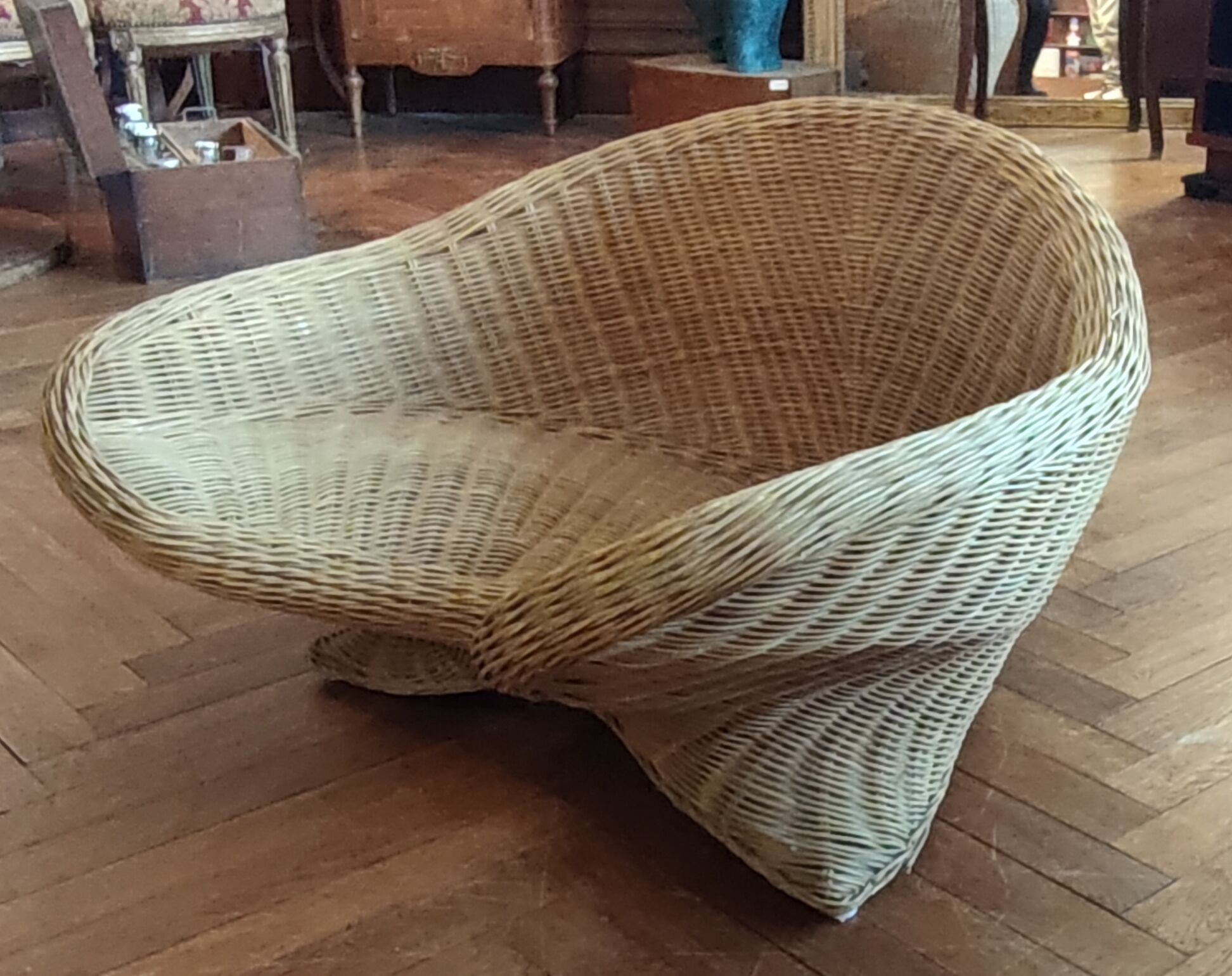 Vintage rattan meditation chair