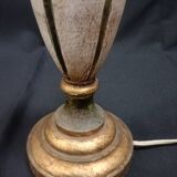 Vintage lamp base in gilded wood
