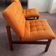 Pair of teak armchairs