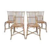 Set of 4 chairs rattan