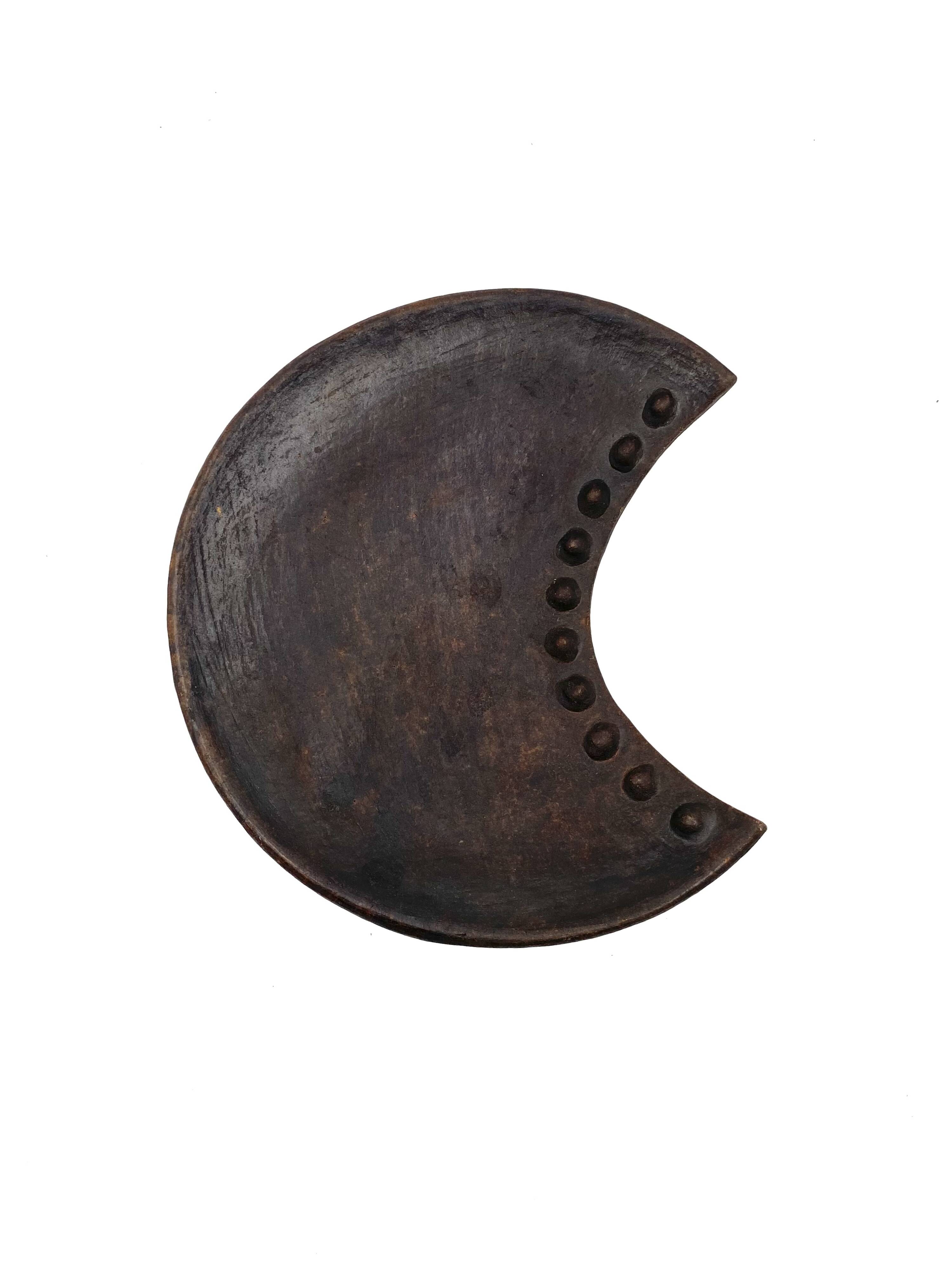 Organic modern wood tray / vide poche, France 1960s