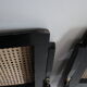 Paire de chaises pliantes bois et cannage