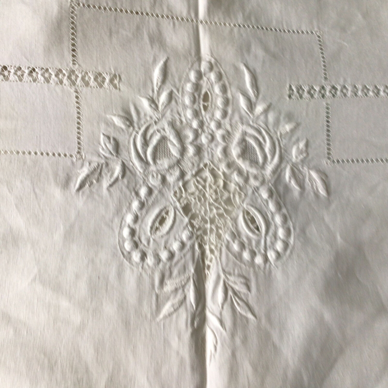 Antique embroidered sheet