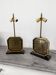 Pair of brass lamps