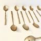 12 gold-plated brass teaspoons, Hollywood Regency – circa 1970