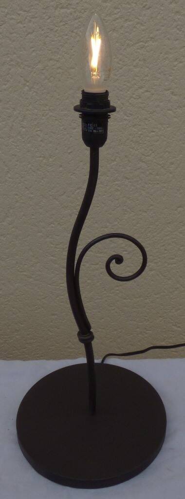 Lamp base and its wrought iron shade