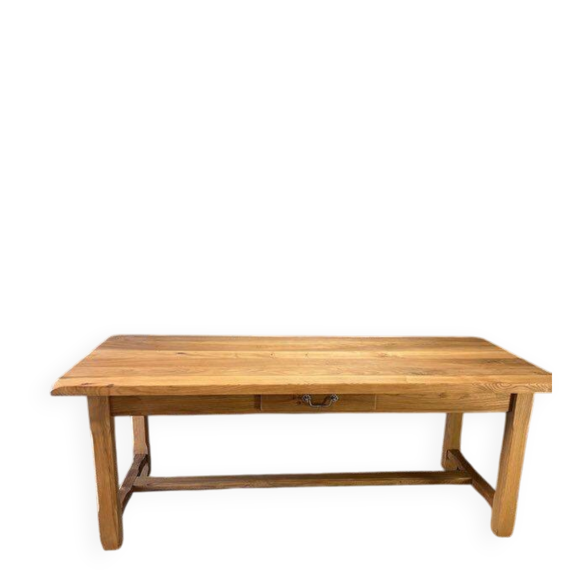Restored antique farmhouse table in solid elm