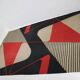 Big midcentury kilim abstract wool design geometric rug / carpet, 1960s