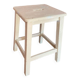 Vintage stool 1950/1960, rustic wooden stool, old workshop chair, kitchen, Shabby style.