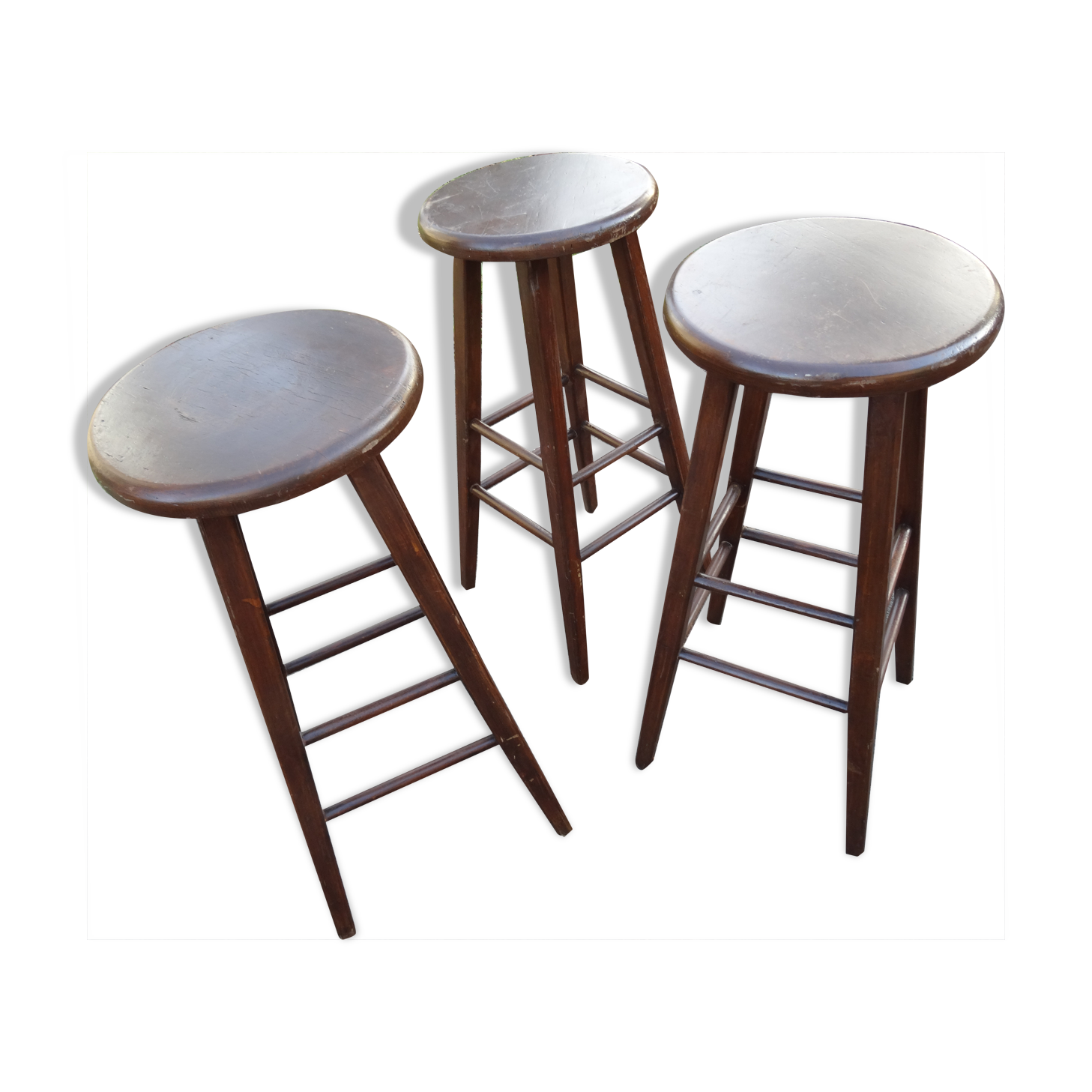 Lot of 3 high stools
