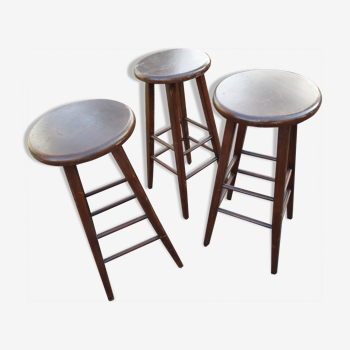 Lot of 3 high stools