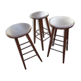 Lot of 3 high stools