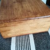 Initial original waxed wooden box j b