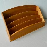 Light wooden mail holder, 60s