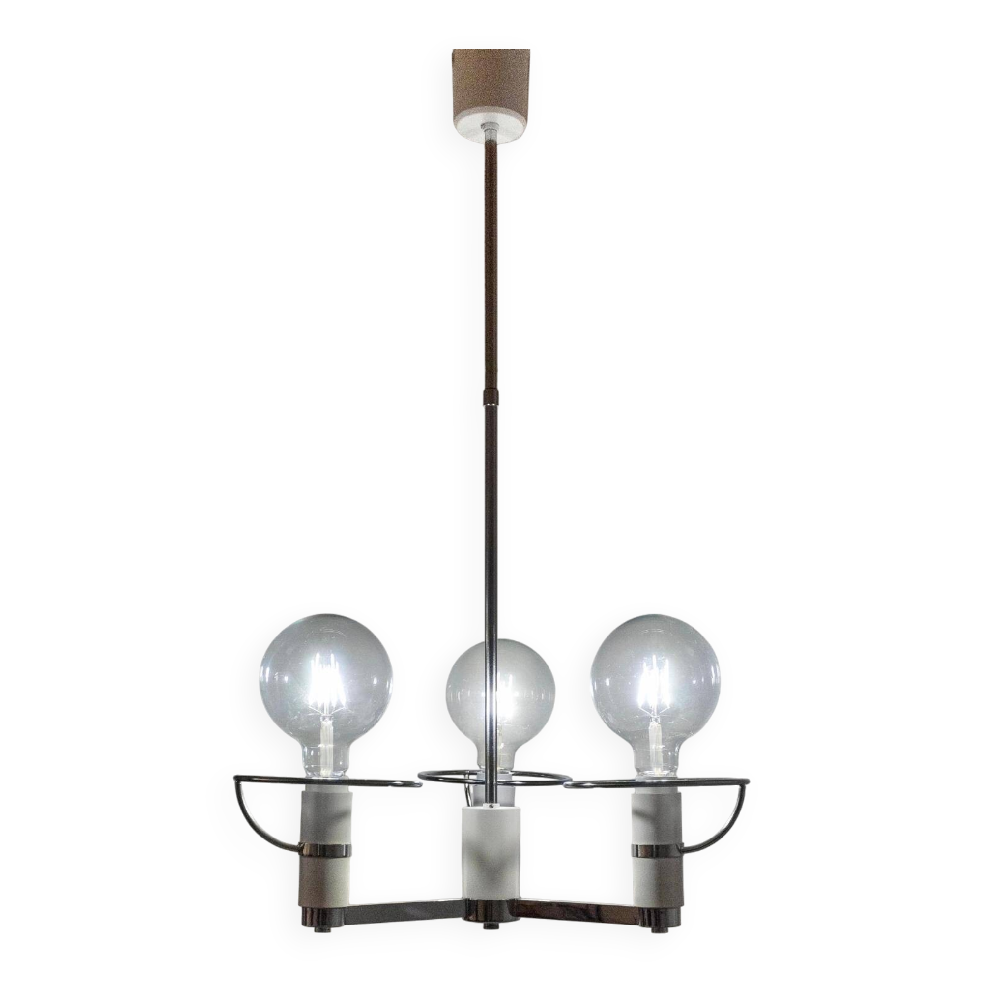 Lustre chromé Space Age, Italie, années 1970