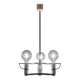 Lustre chromé Space Age, Italie, années 1970