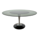 Tulip oval table by Chromcraft in plexiglass and aluminium, USA 1970.