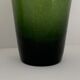 Carafe et 6 verres en verre vert bullé