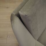 Grey velour sofa, Danish design, 1980s, production: Denmark