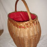 Rattan wicker basket, 1970