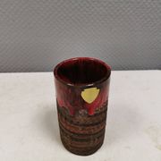 Vase with run-glaze, Denmark, 1970s. Made by Ernst Faxe