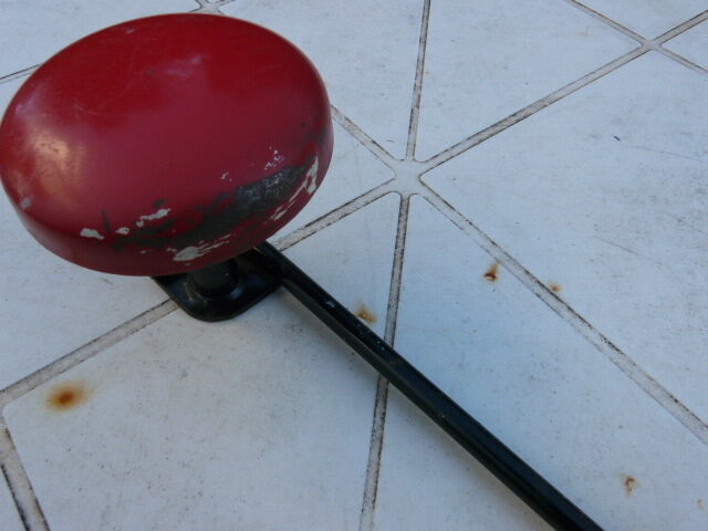 Vintage black and red metal wall coat rack