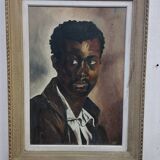 Painting portrait of man oil on canvas