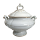 Niederweiler soup bowl in white earthenware bordered gold