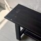 Antique black patinated wooden bench