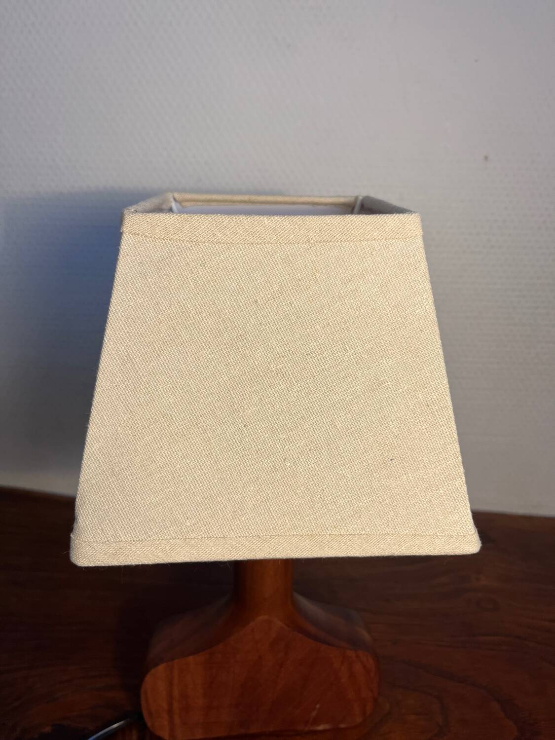 Handcrafted wooden table lamp