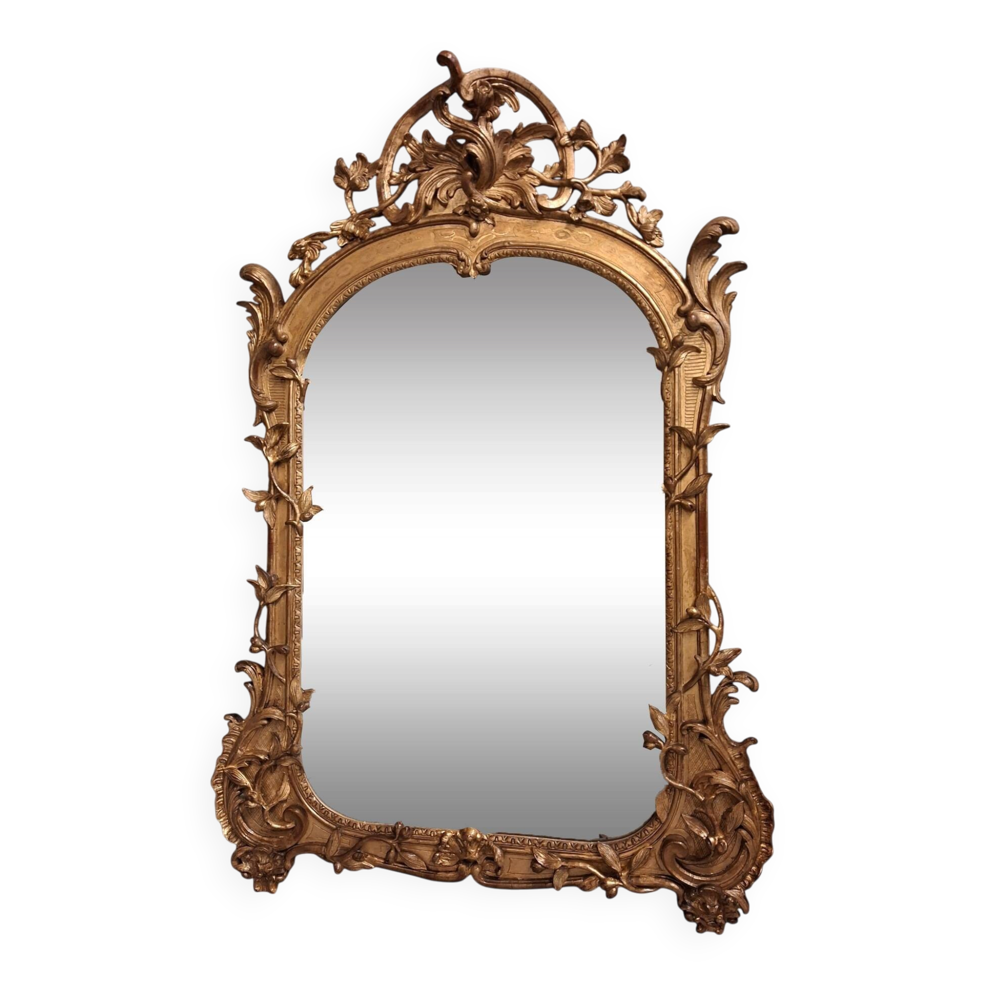 19th-century mirror 132 x 90