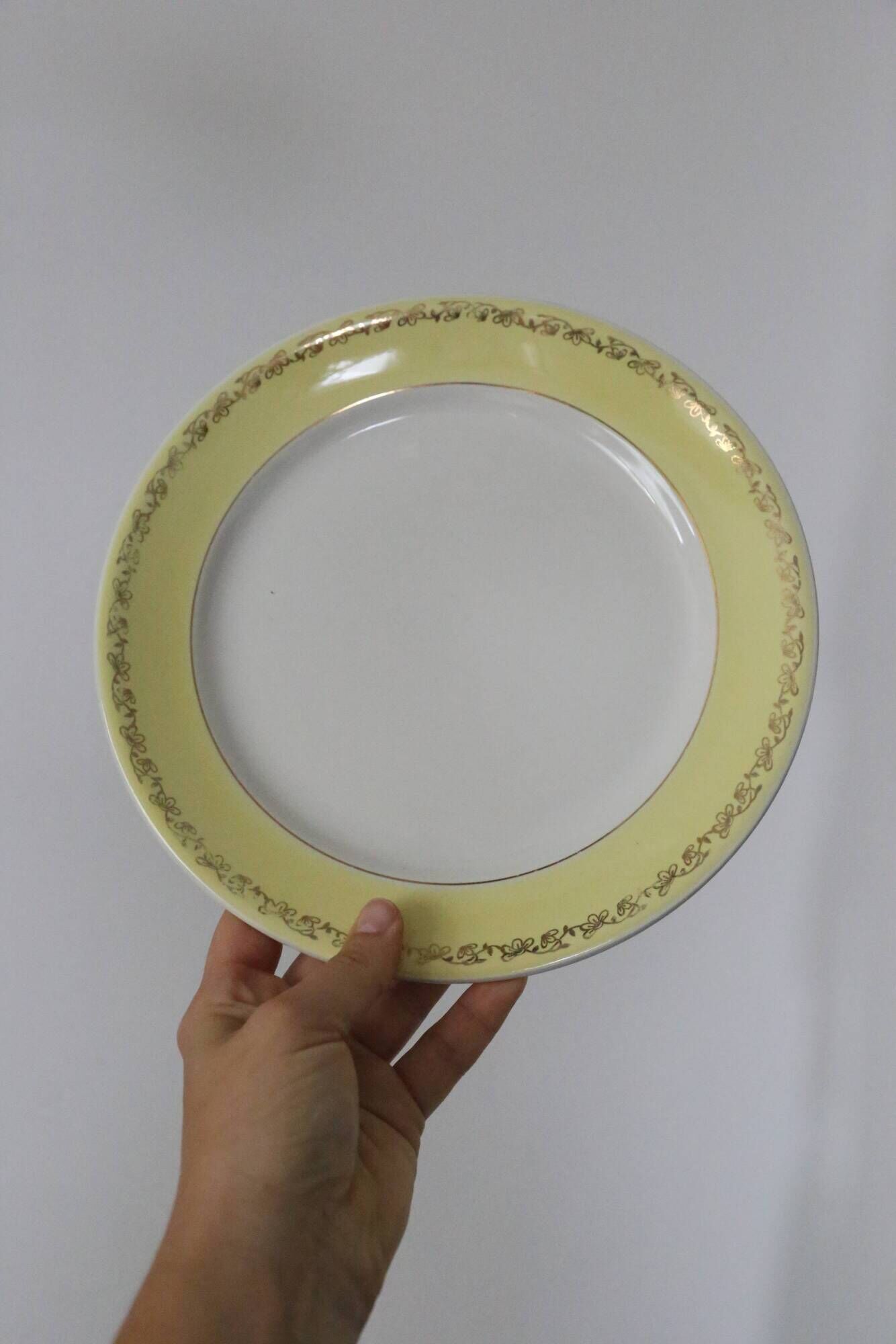 Set of 6 flat plates Luneville, Libourne model, vintage French
