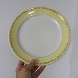 Set of 6 flat plates Luneville, Libourne model, vintage French
