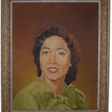 Tableau ancien 1945 peinture huile sur toile Signé
