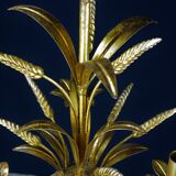Golden suspension, 3 branches, wheat cob decoration.